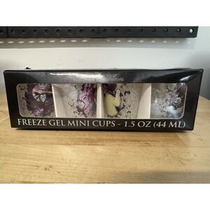 New Set of 4 Disney Nightmare Before Christmas Freeze Gel Mini Cups Shot Glasses